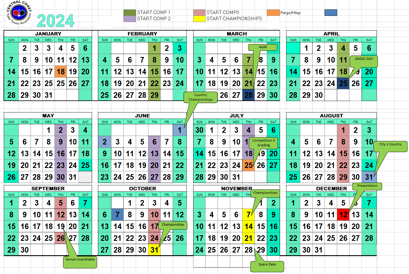 2024 Calendar